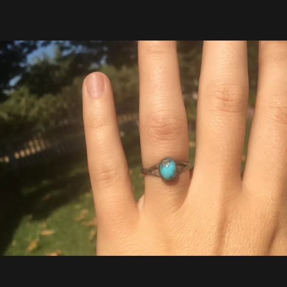 Sterling silver and turquoise ring - Picture 7 of 9